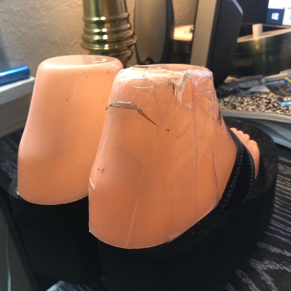 Funky Chunk Women's Black Flip Flops Platform Sandals Size 6 - Picture 6 of 14